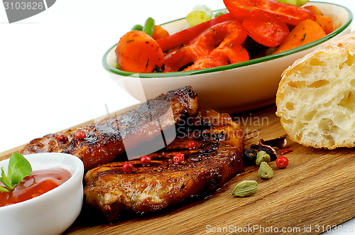 Image of Roasted Steaks and Vegetables