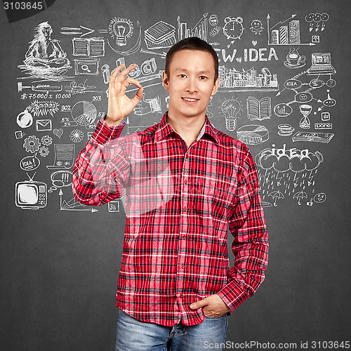 Image of Asian Man With Folded Hands