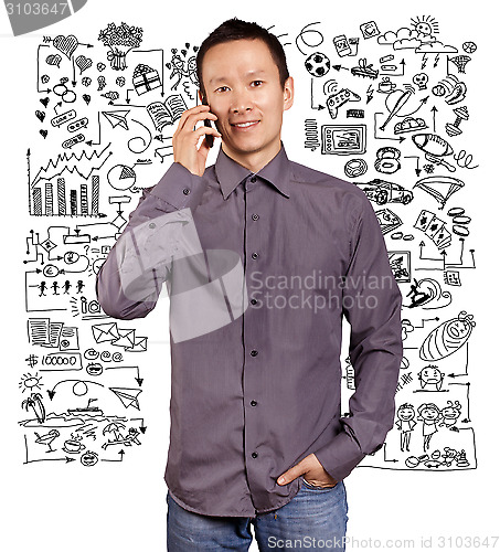 Image of Asian Man With Folded Hands