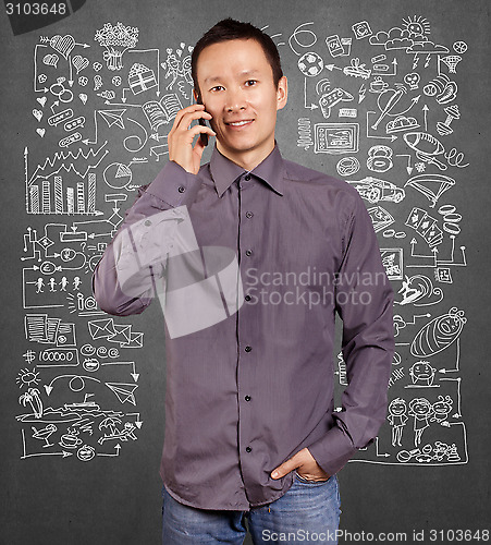 Image of Asian Man With Folded Hands