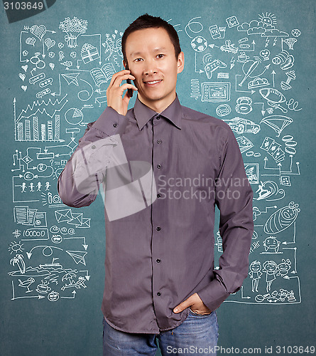 Image of Asian Man With Folded Hands