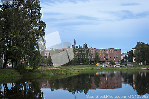 Image of City river at nothern White Nights 