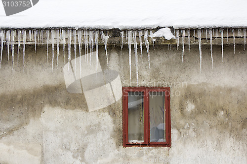 Image of Icicles on the roof