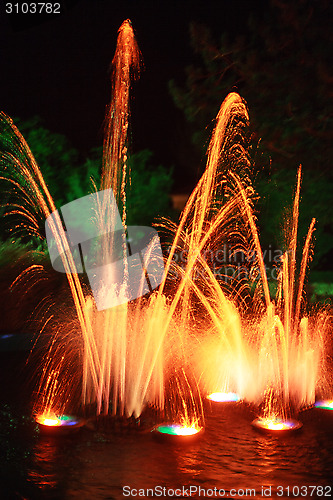 Image of Fireworks display on a lake