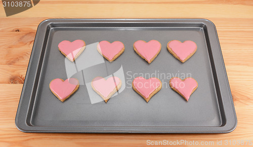 Image of Heart-shaped cookies for Valentine's Day