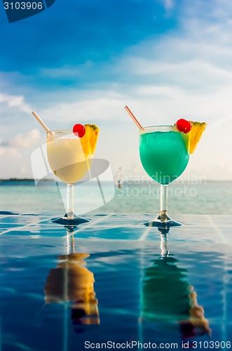 Image of Cocktail near the swimming pool