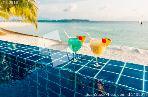 Image of Cocktail near the swimming pool