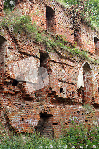 Image of Brick wall and windows