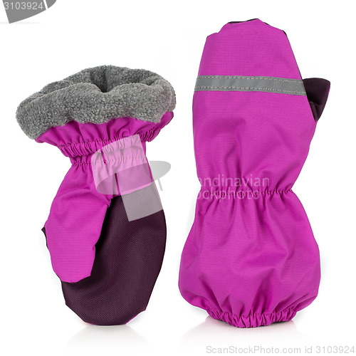 Image of Children's autumn-winter mittens