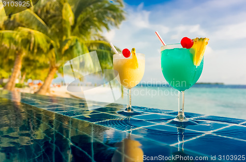 Image of Cocktail near the swimming pool