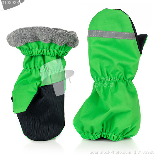 Image of Children's autumn-winter mittens