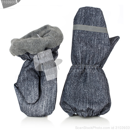 Image of Children's autumn-winter mittens