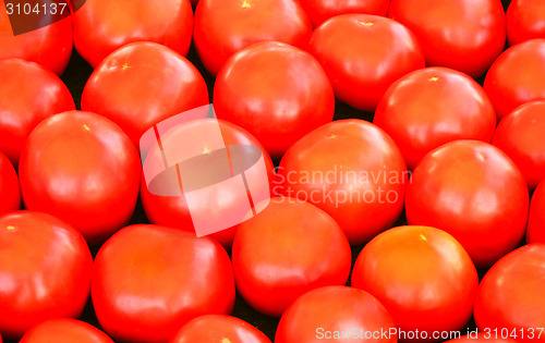 Image of Fresh tomatoes on street market for sale