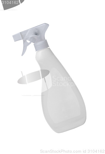 Image of White plastic spray bottle on isolated