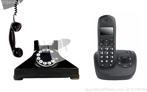 Image of Black cordless isolated on a white background