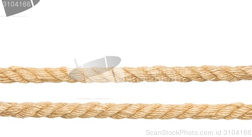 Image of close up of rope part on white background