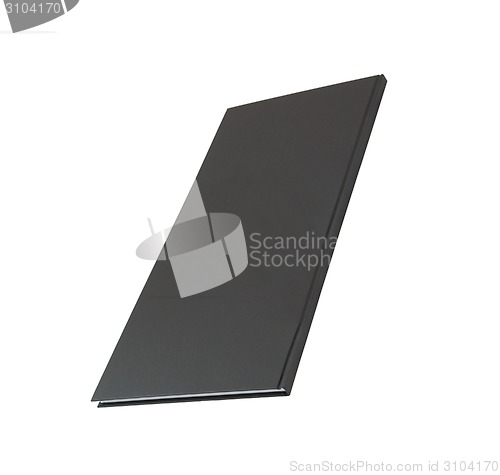 Image of black notebook on white
