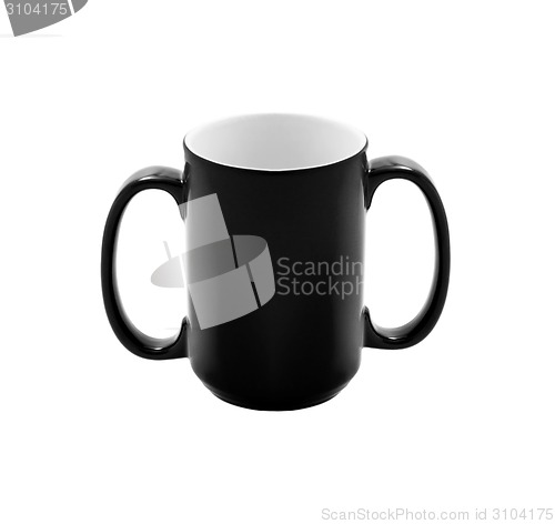 Image of black cup on a white background