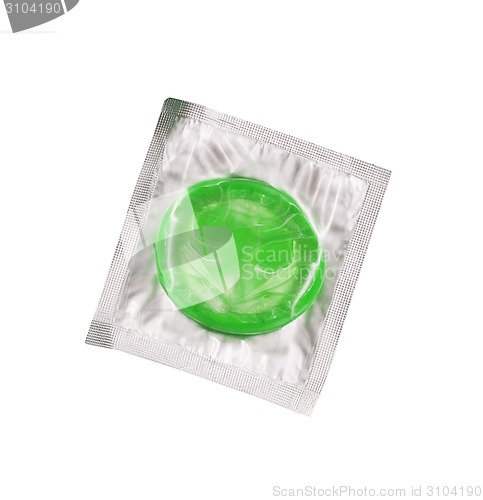 Image of Condom isolated on white background