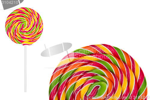 Image of Two Lollipops candy on white