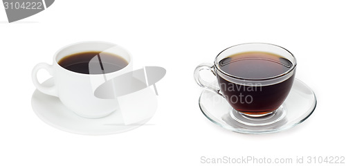 Image of cup cofee with tea 