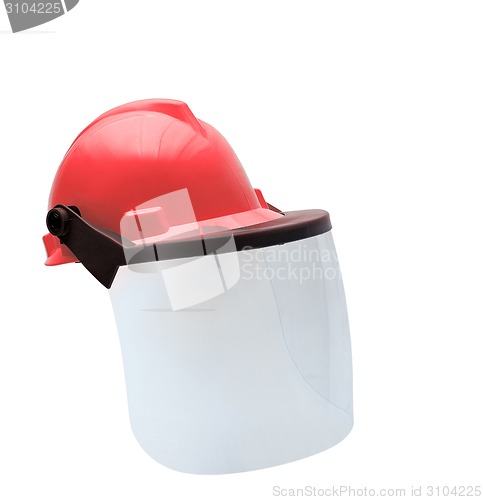 Image of red construction Helmet