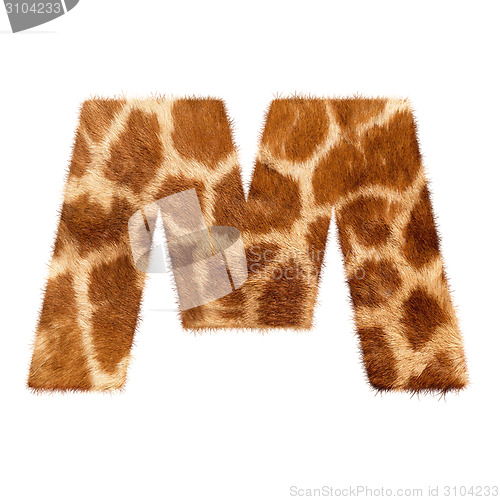 Image of Letter from giraffe style fur alphabet. 