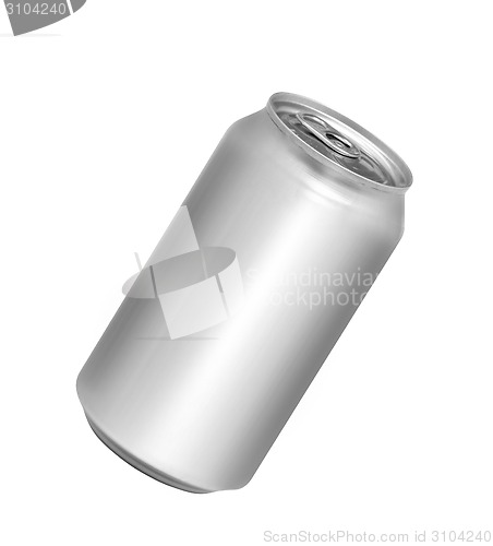 Image of Blank aluminum soda can isolated