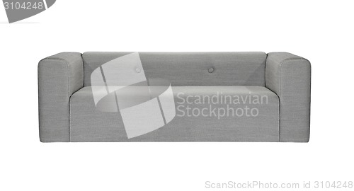 Image of grey modern sofa isolated