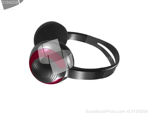 Image of Computer headset on white background