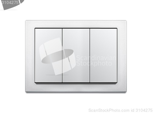 Image of light switch isolated on white background