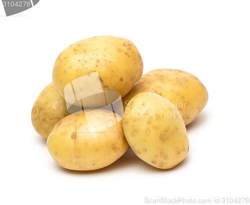 Image of potato isolated on white background close up