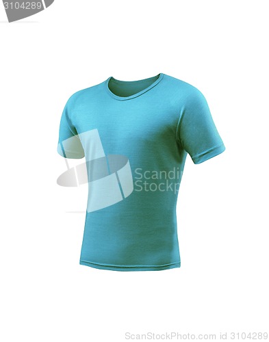 Image of blue t-shirt isolated on white background