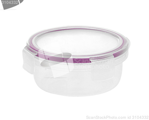 Image of Round plastic container