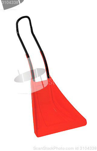 Image of red snow shovel