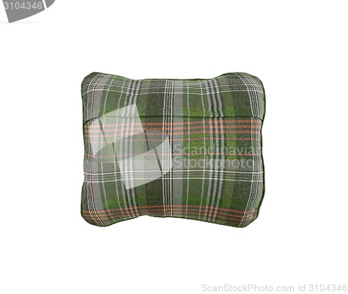 Image of plaid pillow isolated