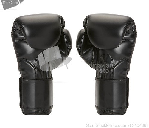 Image of par boxing gloves on a white background.