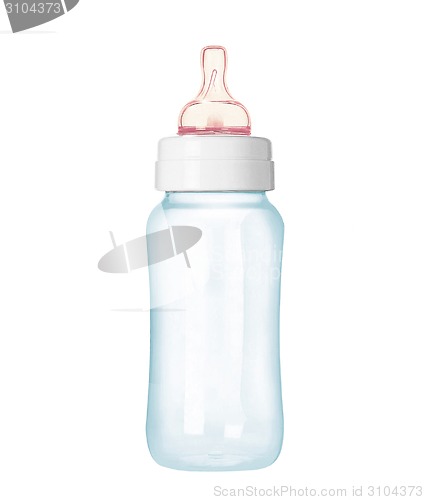 Image of baby bottle isolated on white background