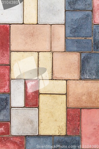 Image of Texture of tiles brown multicolor 