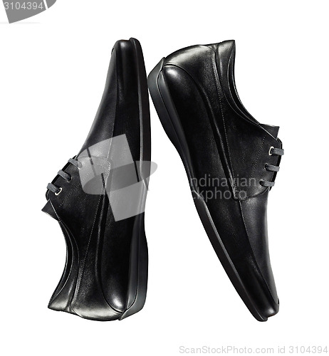 Image of The black man's shoes isolated