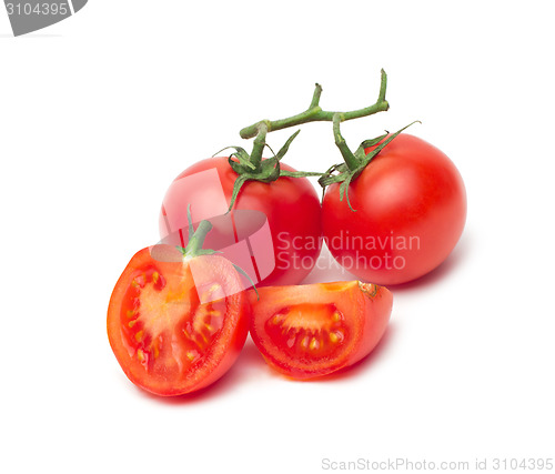 Image of Fresh tomatoes isolated on white