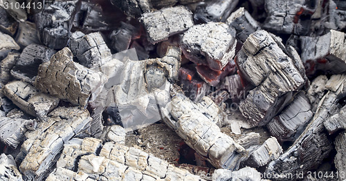 Image of burning charcoal 