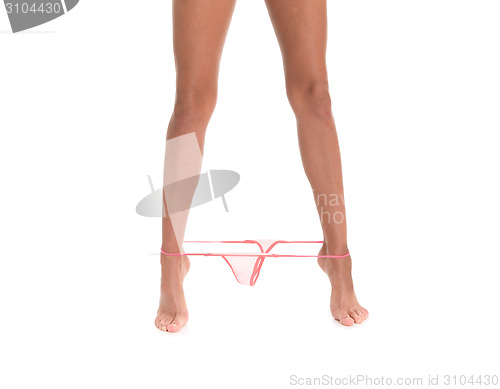 Image of Sexy women legs with underwear