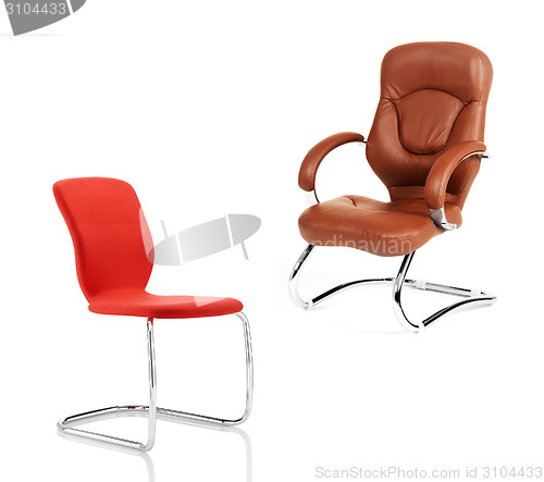Image of Red Stylish Chair isolated on white