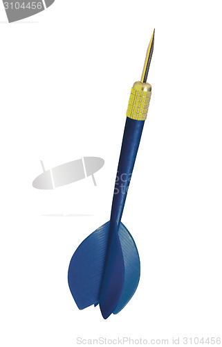 Image of Blue dart isolated on white