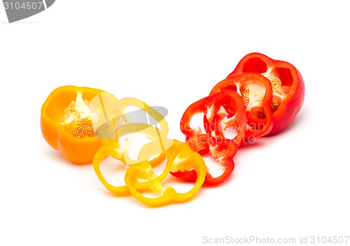 Image of red pepper isolated on white background
