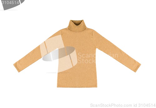 Image of yellow sweater Isolated on white background