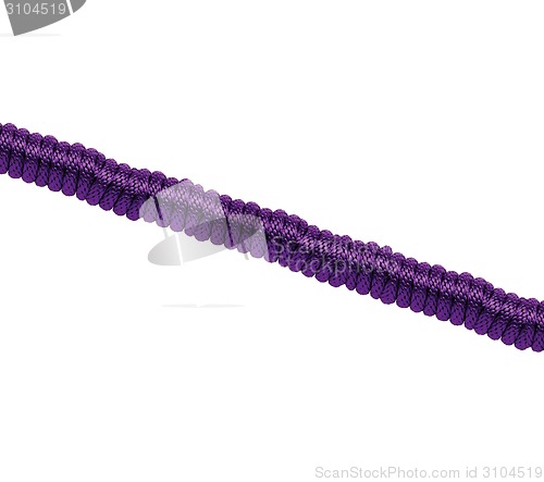 Image of close up of a rope on white background