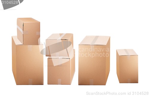 Image of cardboard boxes isolated