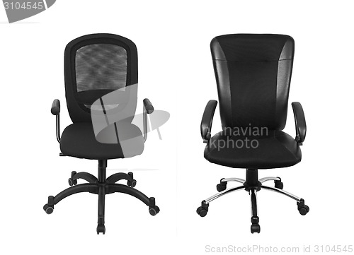 Image of two black office chair